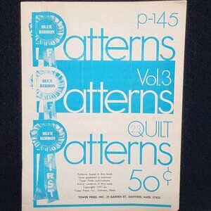 1970 Quilt Patterns Tower Press Blue Ribbon Booklet Magazine Leaflet Vintage